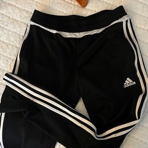 Adidas Women’s Black and White Soccer Joggers